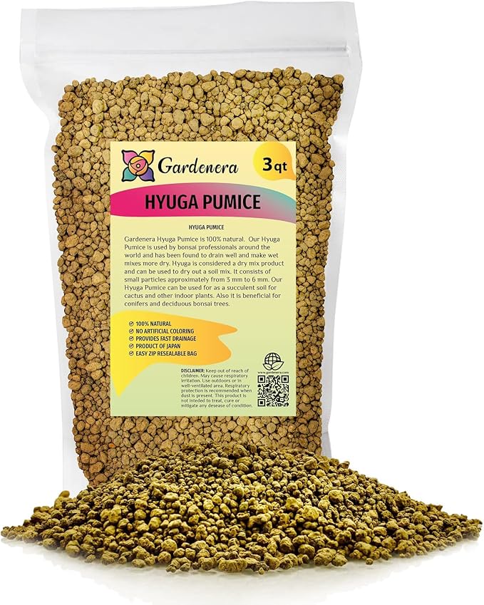 Japanese Hyuga Pumice - Premium Additive for Orchid & Bonsai Tree Soil |Professional Imported Sifted and Ready to Use (3 Quart Bag)-VerdiqueGarden