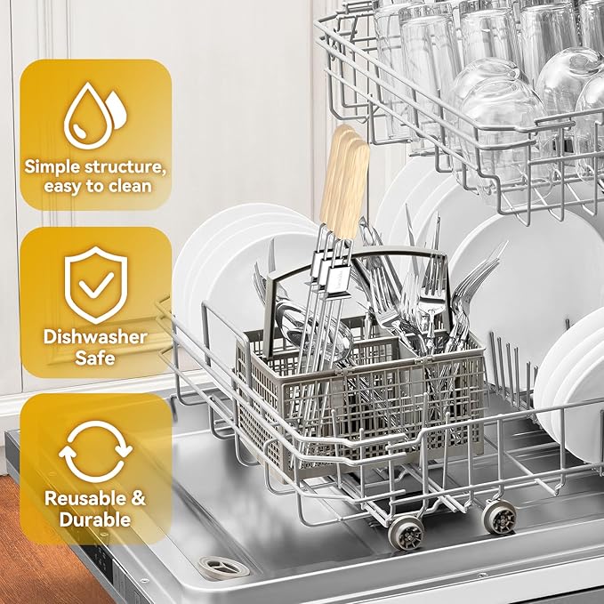 Skewers for Grilling, 17" (6 Pcs) Wooden Handle Double Pronged Stainless Steel Flat Kabob Skewers with Push Bar, Reusable Long Metal Skewer Sticks for Meat Chicken Vegetable, BBQ Accessories-VerdiqueGarden