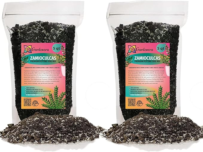 Zamioculcas Plant Potting Soil - All-Natural Blend for Thriving Zamioculcas Plants - Boosts Root Health and Distinctive Beauty - 10 Quart-VerdiqueGarden