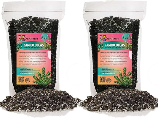 Zamioculcas Plant Potting Soil - All-Natural Blend for Thriving Zamioculcas Plants - Boosts Root Health and Distinctive Beauty - 10 Quart-VerdiqueGarden