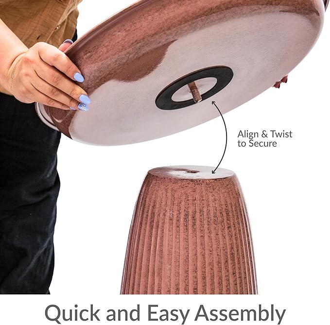 Sunnydaze Gleeful Garden Metal Bird Bath for Outdoors - Large Decorative Iron Birdbath - 23-Inch - Matte Green-VerdiqueGarden