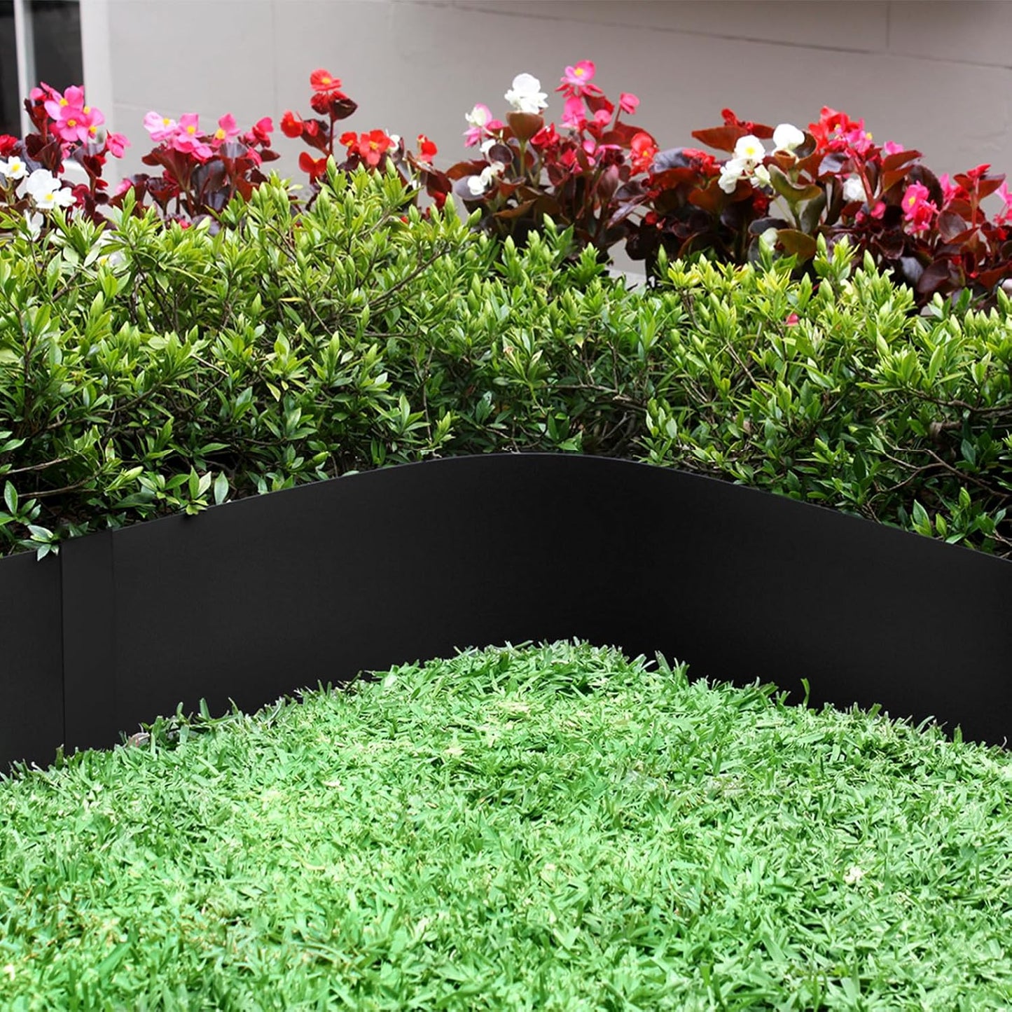 10 Inch Metal Landscape Edging, Heavy Duty Galvanized Steel Garden Edging,6 Pack Steel Landscape Edging with 7 Clips for Lawn, Flower Bed, Yard (Black)-VerdiqueGarden