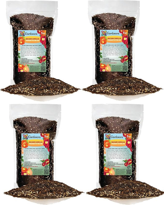 Premium Balsam Camellia Potting Soil Mix - Perfect Balance of Nutrients, Drainage, and Aeration for Thriving Blooms - 20 Quart-VerdiqueGarden