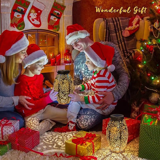 Owl Solar Outdoor Lantern Waterproof, Garden Decor Gifts for Women, LED Metal Garden Solar Lights for Porch, Yard, Patio Ornaments, Mothers Day Gifts for Mom Grandma (Antique Bronze,1Pack)-VerdiqueGarden