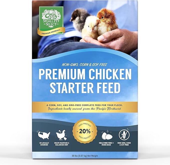Small Pet Select - Chicken Starter Feed (Corn-Free/Soy-Free/Non-GMO), 20lb-VerdiqueGarden