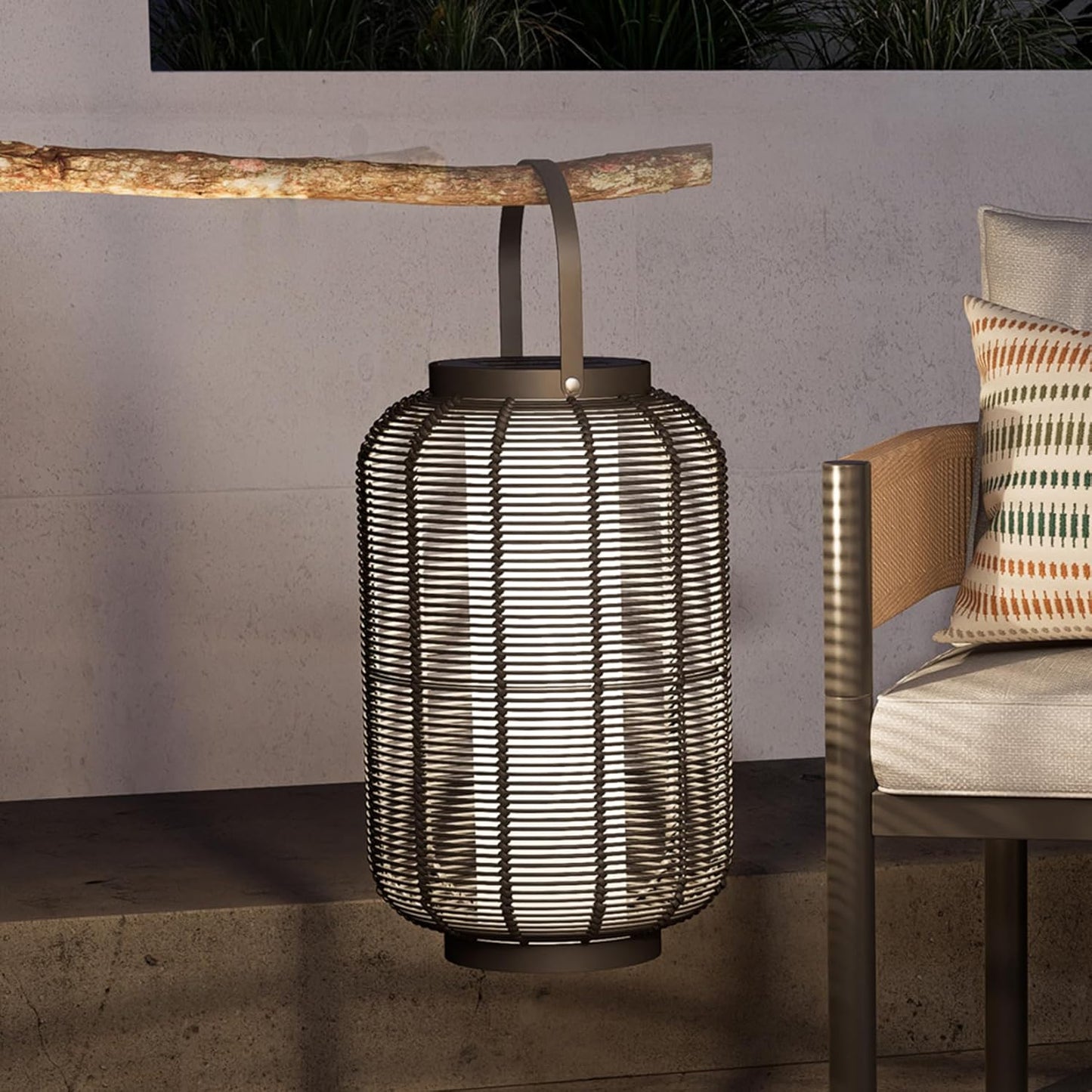 Solar Yard 1-Pack Outdoor Solar Lantern Lamp, Water-Resistant Boho Lights for Outside Hanging Lantern Table Lights Decoration for Garden, Patio, Porch, Trees, Pathway, Black-VerdiqueGarden