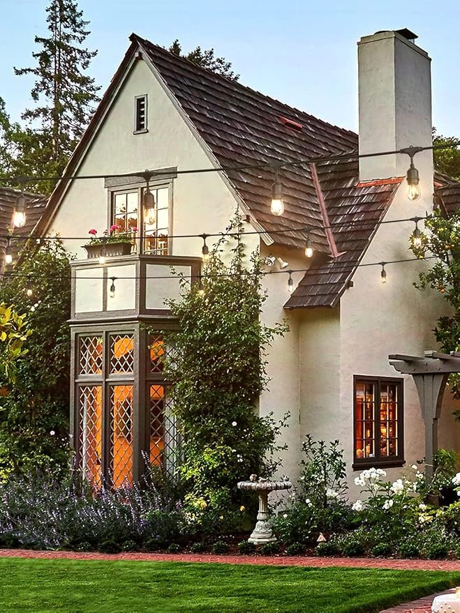 addlon 48 FT Outdoor String Lights Timer Control Commercial Grade Weatherproof 18 Edison Vintage Bulbs ETL Listed Heavy-Duty Decoration Christmas Lights for Patio Backyard Garden-VerdiqueGarden