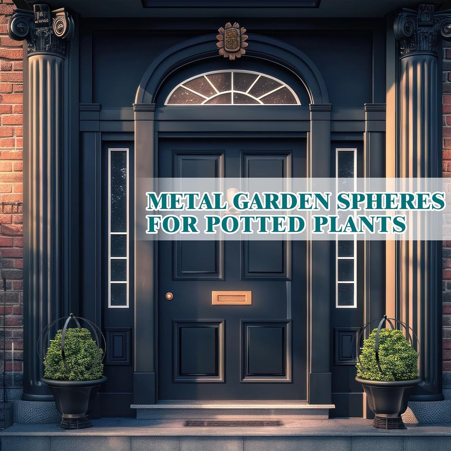 Set of 4 Large Metal Trellis Obelisks Sturdy Round Circle Trellis for Climbing Plant Support Indoor Outdoor Potted Vines, Cucumbers & Flowers, Patio Doorway Garden Decor (18.5"x15")-VerdiqueGarden