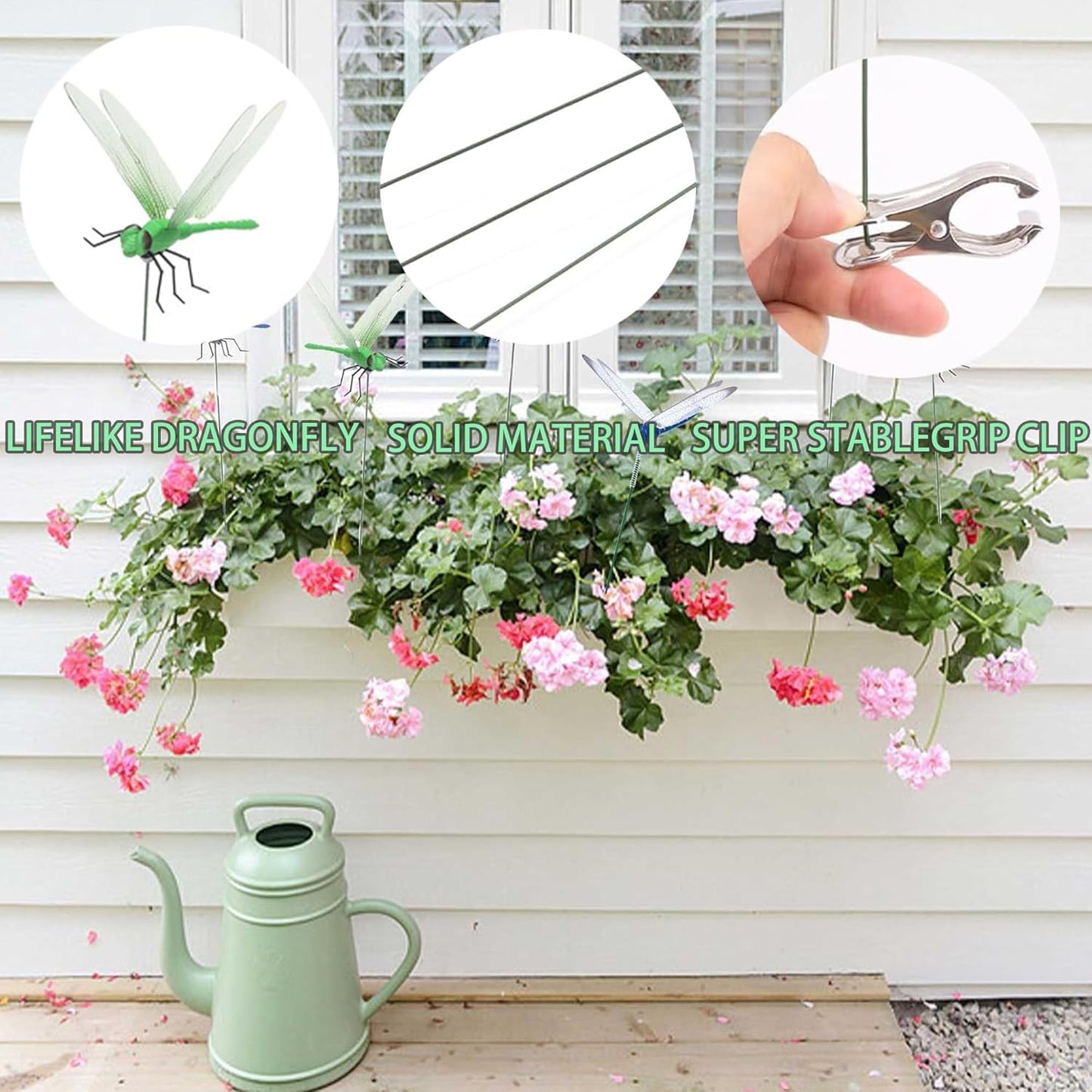 8Packs Fake, 3D Outdoor Simulation, Natural Organic Concept Insert Pole Clip, Gardening Decoration Insert Plaque Yard Ornaments Outdoors-VerdiqueGarden