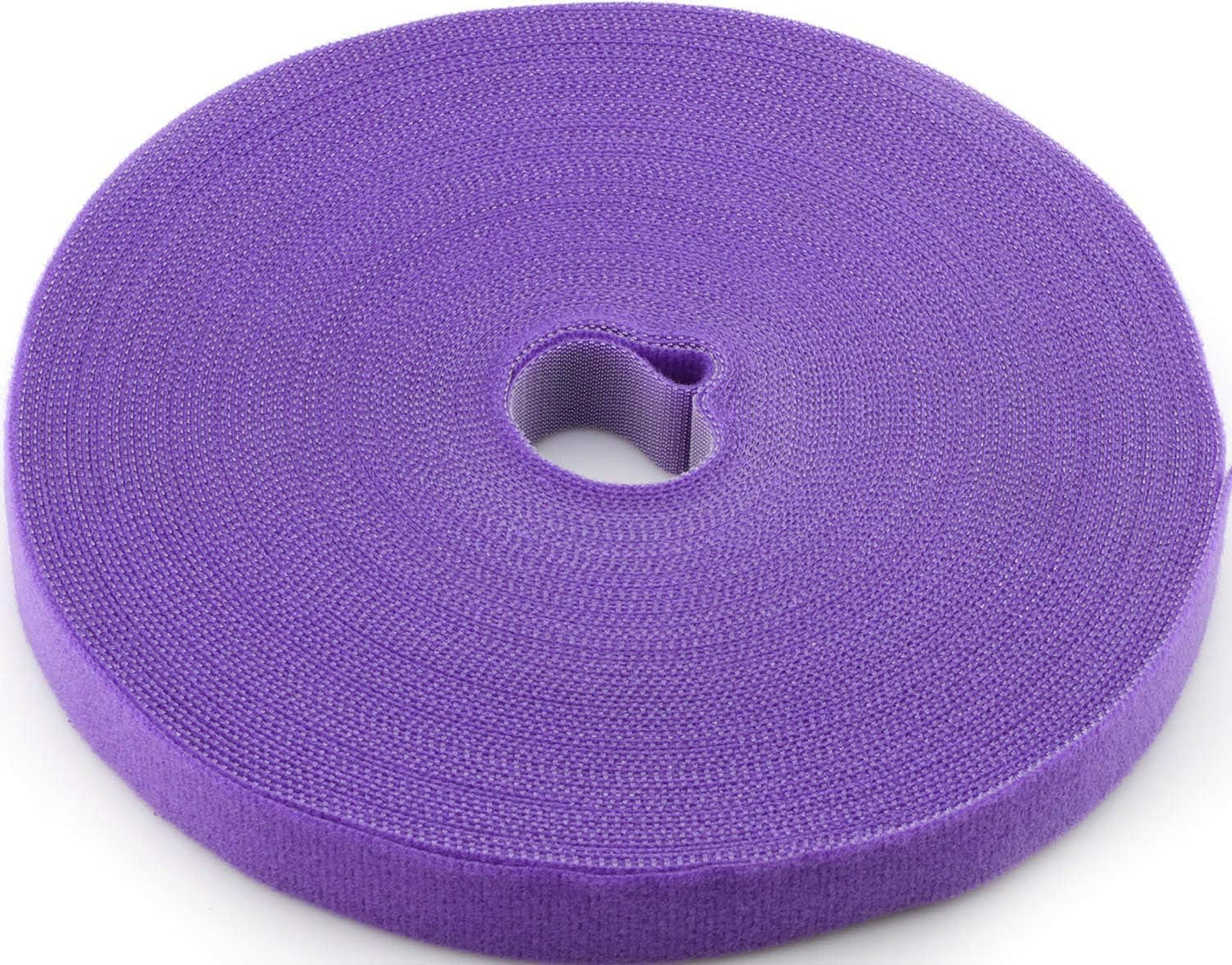 Reusable Fastening Tape Cable Ties 3/4 Inch Double Side Hook Roll (25 Yard, Purple)-VerdiqueGarden