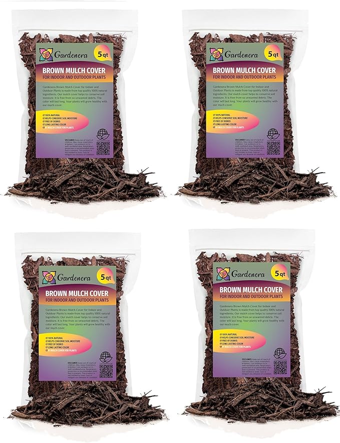 Organic Brown Mulch - Nurture Your Plants with Natural Nutrients - 20 QUARTS-VerdiqueGarden
