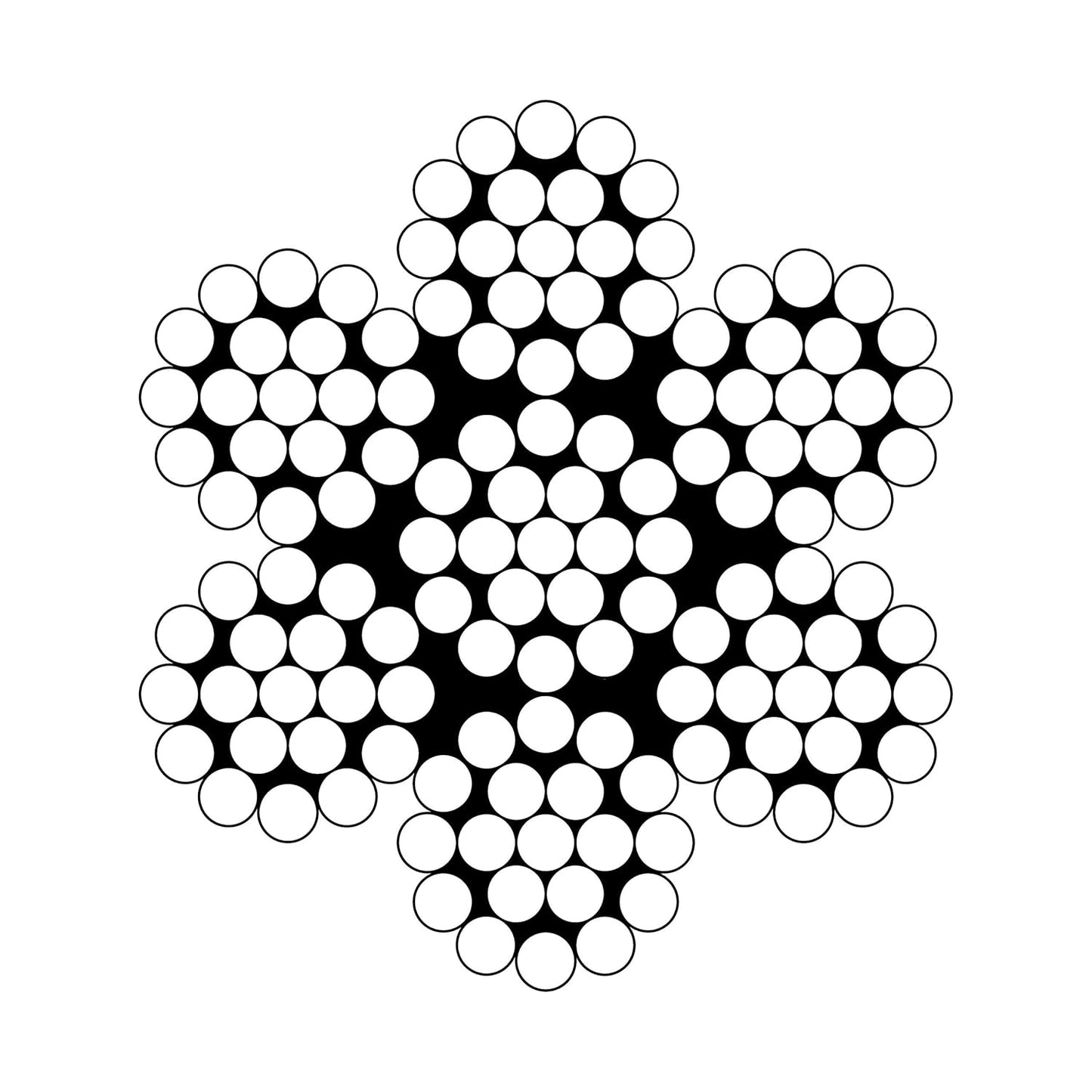 3/8" x 500' 7x19 Galvanized Wire Rope (MBL: 14,400 lbs.)-VerdiqueGarden