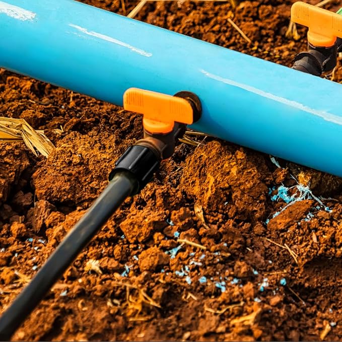 12 Pcs 1/2 Inch Female Threaded PVC Fitting Black PVC Female Adapter Pipe Fittings Drip Irrigation System for Irrigation Pipes Riser Extension (Black)-VerdiqueGarden