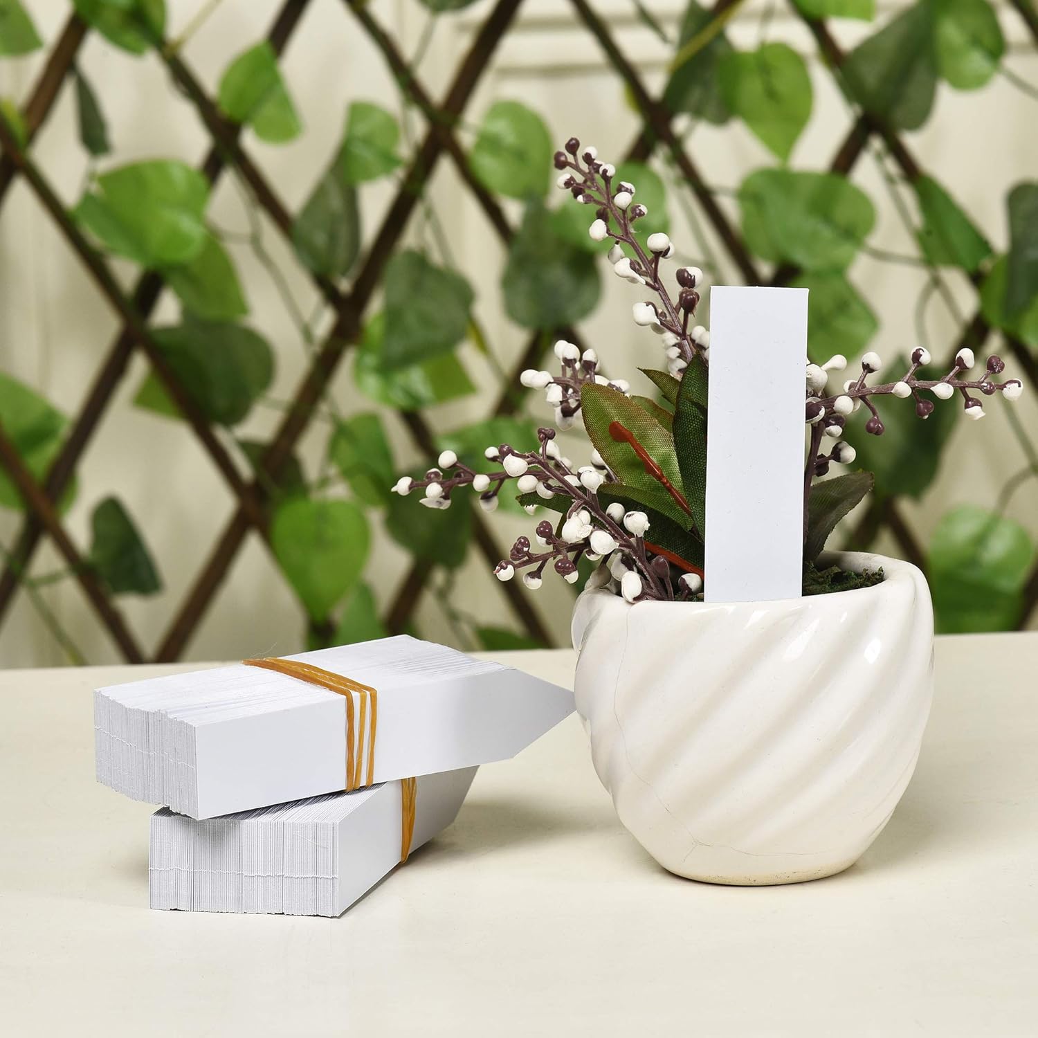 1000 Pcs 4 Inch Plastic Plant Nursery Garden Labels Waterproof Pot Markers Garden Stake Tags, White-VerdiqueGarden