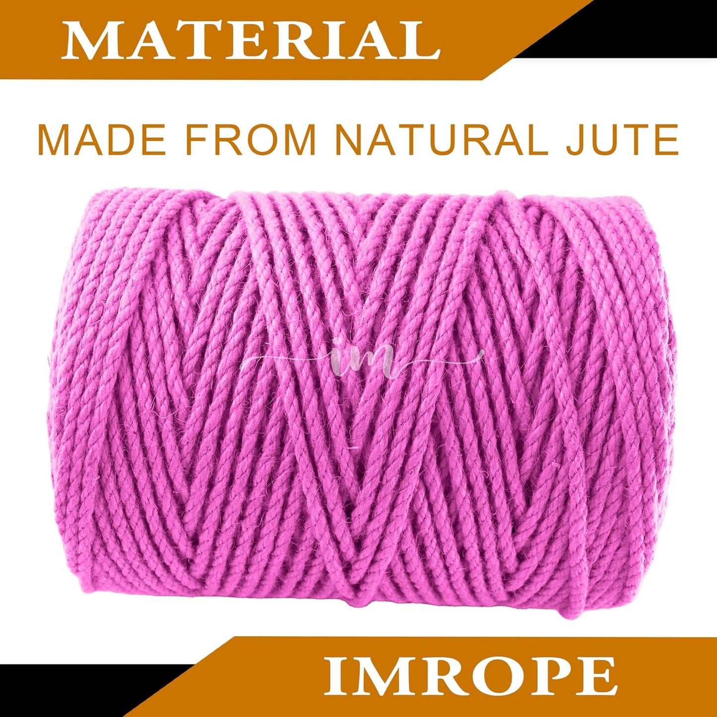 4mm x 300 Feet Pink Jute Rope, Twine for Gardening Tomato Climbing Plant Tie Floristry Crafts Gift Wrapping Packing Decor-VerdiqueGarden