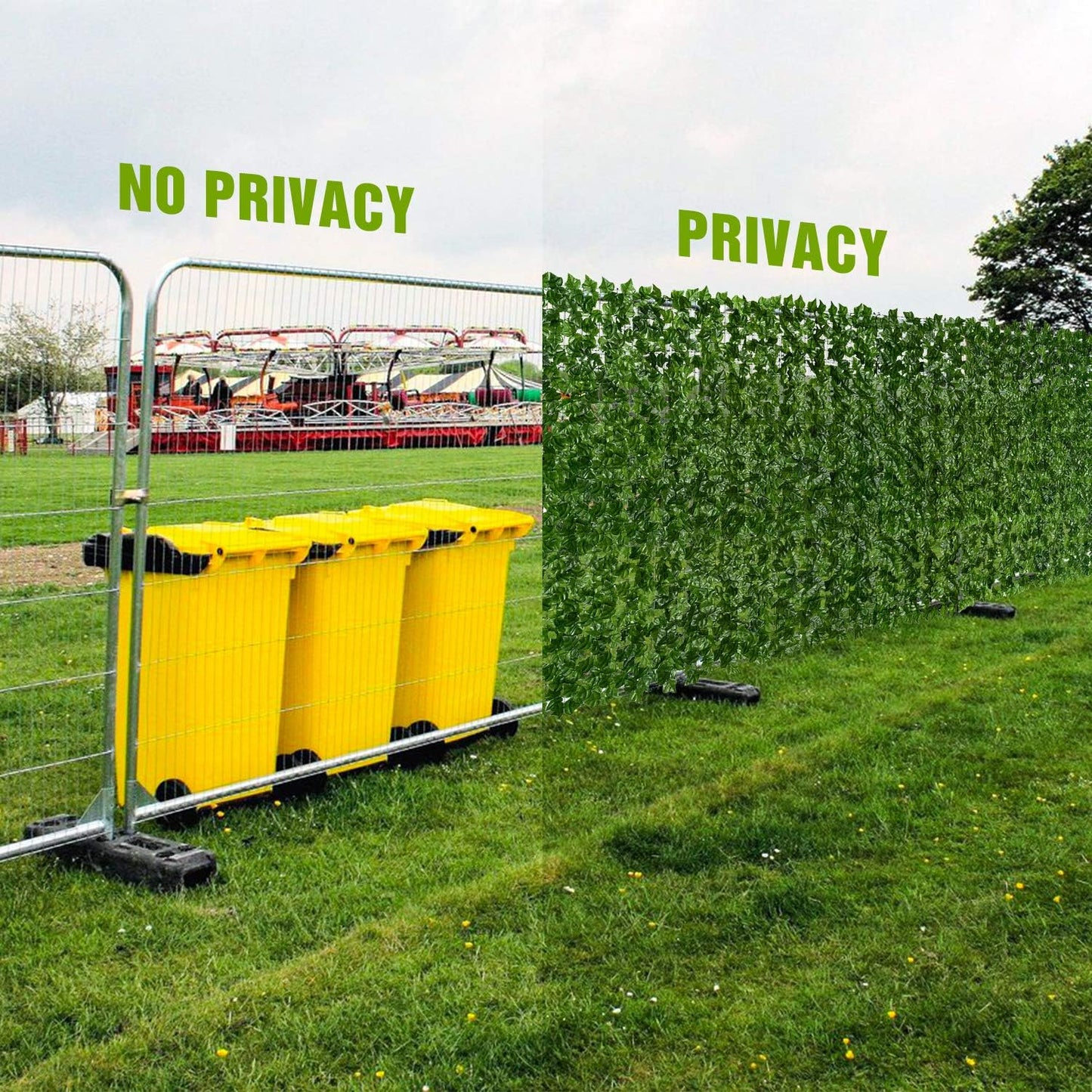 DearHouse Artificial Ivy Privacy Fence, 157.5x78.7inch Artificial Hedges Fence and Faux Ivy Leaf Decoration for Outdoor Decor, Home, Garden Decor-VerdiqueGarden