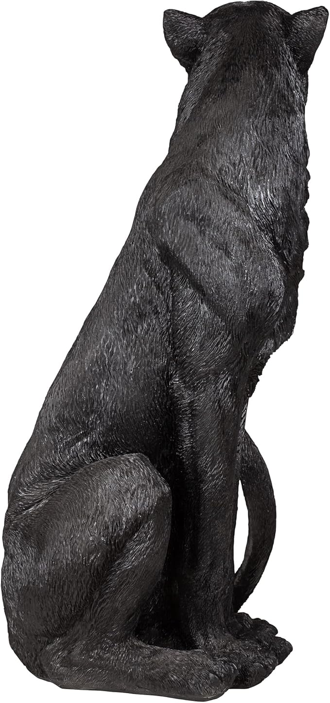 Design Toscano Pensive Panther Black Jaguar Statue-VerdiqueGarden