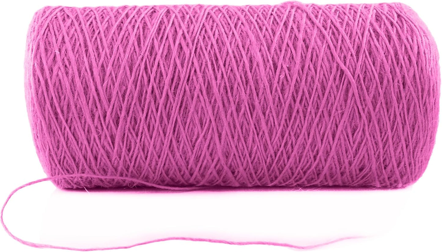 1mm x 1500 Feet Pink Jute Rope, Twine for Gardening Tomato Climbing Plant Tie Floristry Crafts Gift Wrapping Packing Decor-VerdiqueGarden