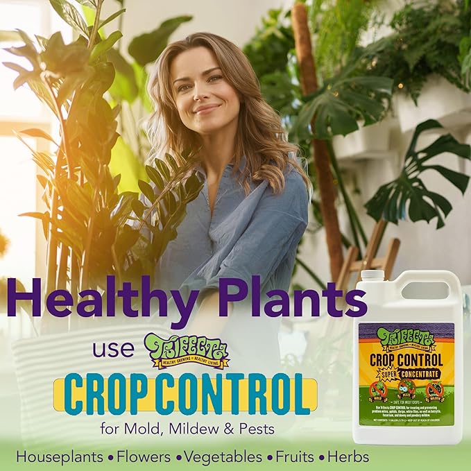 Trifecta Crop Control Super Concentrate All-in-One Natural Pesticide, Fungicide, Miticide, Insecticide, Help Defeat Spider Mites, Powdery Mildew, Botrytis, Mold, and More on Plants - Gallon-VerdiqueGarden