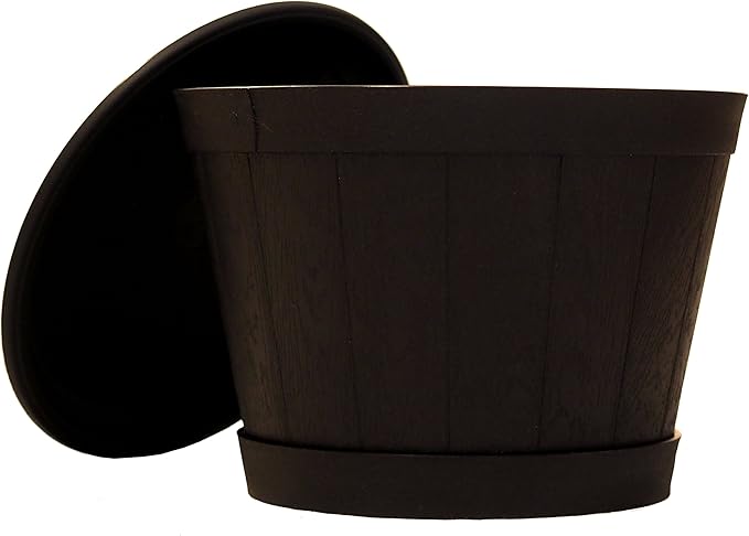 11" Decorative Heavy Duty Tray/Saucer (2 Pack) Pot/Planter Base for Indoor/Outdoor Decor (11 inches, Black)-VerdiqueGarden