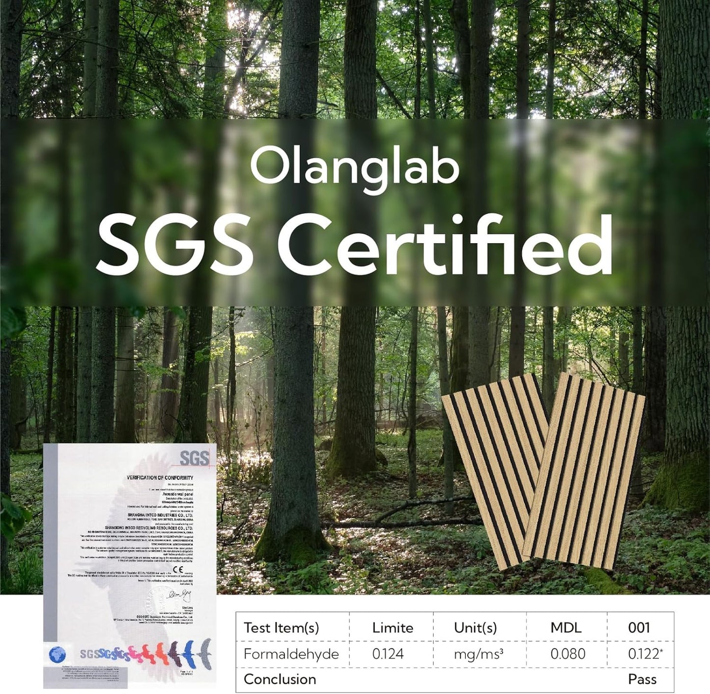 Olanglab Wood Slat Wall Panels 4 Pack, Wooden Acoustic Wall Panels, 94.5"x12.6" Each 3D Wall Panels for Interior Wall Decor (Warm Oak-Extendo Trio)-VerdiqueGarden