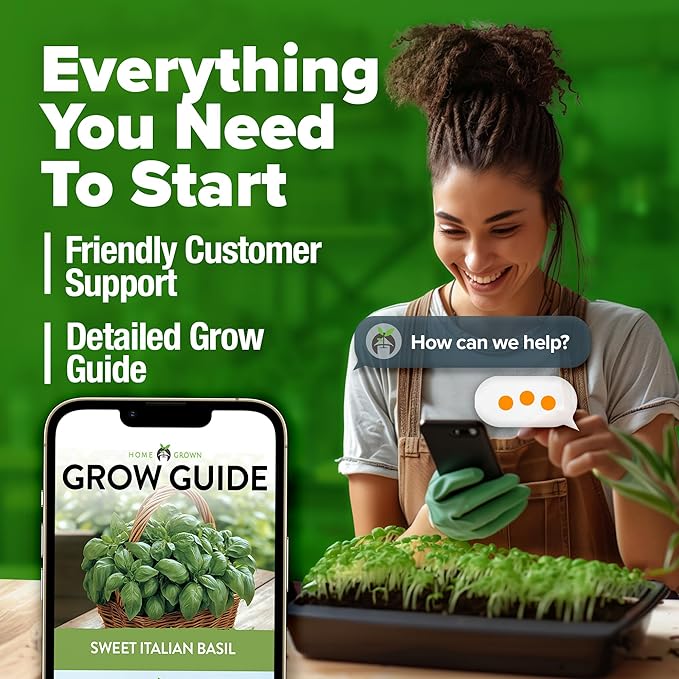 HOME GROWN 𝗨𝗦𝗔 𝗣𝗥𝗘𝗠𝗜𝗨𝗠 Italian Basil Seeds Bulk Pack 1,424 Sweet Large Leaf Basil Seeds for Planting 𝗡𝗢𝗡-𝗚𝗠𝗢 and Heirloom Herb Seeds for Planting Indoors or Outdoors (Ocimum basilicum)-VerdiqueGarden