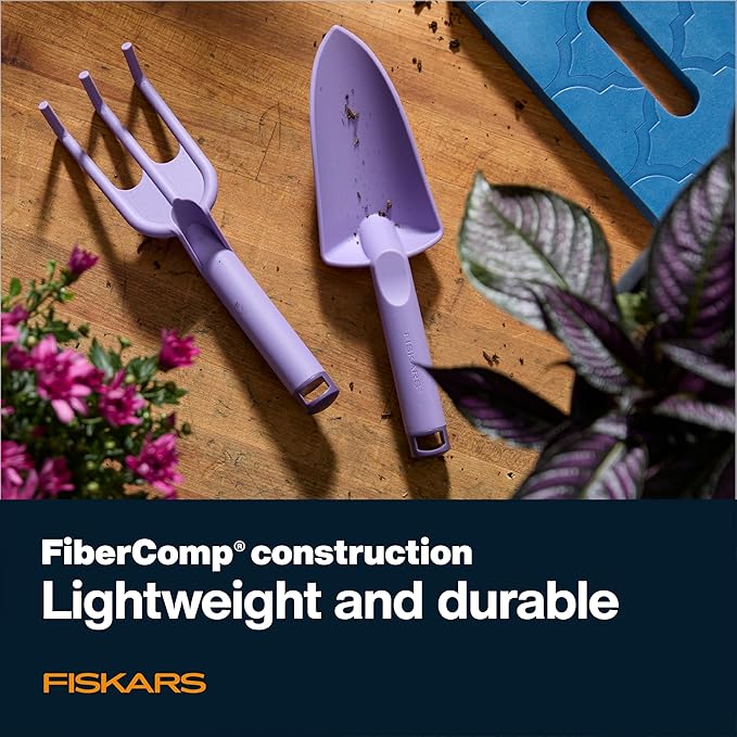 Fiskars Knee Pad, Trowel, and Cultivator Set, Explore Collection-VerdiqueGarden