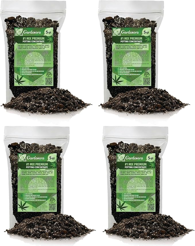 Premium Happy Plant Potting Soil Mix - Optimal Nutrient-Rich Blend for Thriving and HIGH-Yield Herbal Plants - 20 Quart-VerdiqueGarden