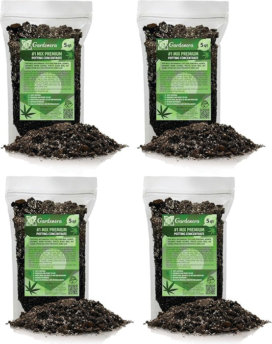 Premium JUST-ADD-Water Potting Soil Mix - Optimal Nutrient-Rich Blend for Thriving and HIGH-Yield Herbal Plants - 20 Quart-VerdiqueGarden