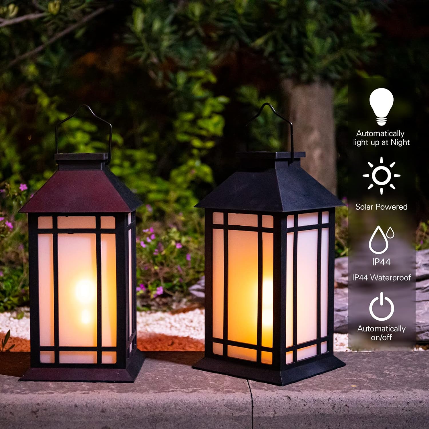 Afirst Solar Lantern Outdoor, Hanging Lights Decorative Outdoor Lighting Waterproof Umbrella Lights for Patio Garden, Table,Party Decor, 2 Pack-VerdiqueGarden