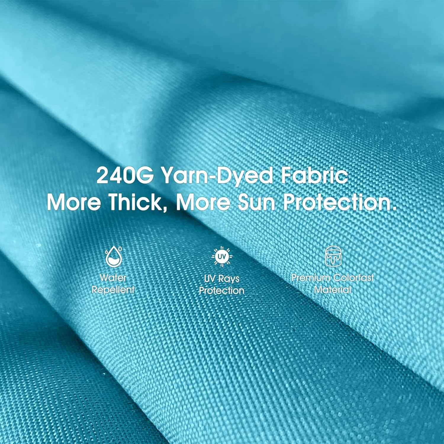 PURPLE LEAF 2-Seat Deluxe Outdoor Patio Porch Swing with Weather Resistant Steel Frame, Adjustable Tilt Canopy, Cushions and Pillow Included, Turquoise Blue-VerdiqueGarden