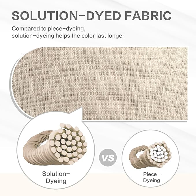 Aoodor 19" x 19" x 5" Tufted Outdoor Chair Cushions, Water Resistant & Fade Resistant Polyester Dining Chair Pads with 2 Straps for Patio Furniture, Set of 2-VerdiqueGarden