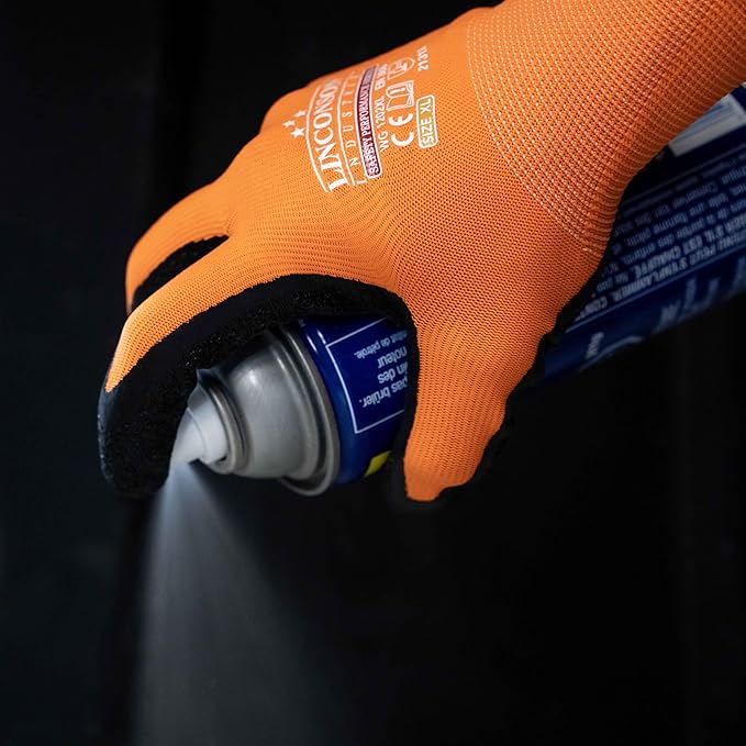 linconson 12 Pack Safety Performance Series Construction Mechanics Wrinkle Latex Work Gloves-VerdiqueGarden