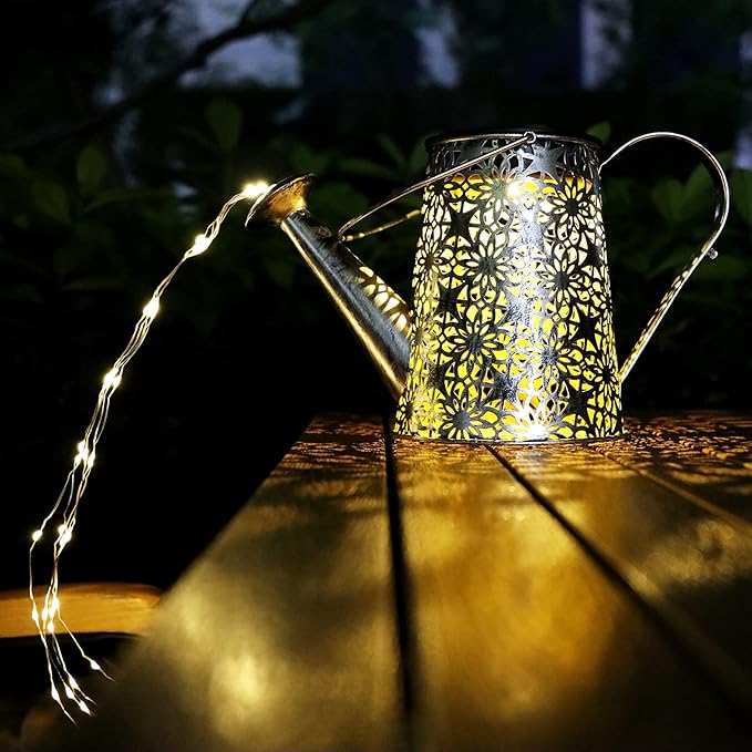 VOOKRY Solar Watering Can Lights, 2 Pack Large Hanging Solar Lights Outdoor Waterproof Garden Decor Outside for Patio Yard Porch Lawn Landscape Gardening Gifts for Mom Women Grandma Birthday-VerdiqueGarden