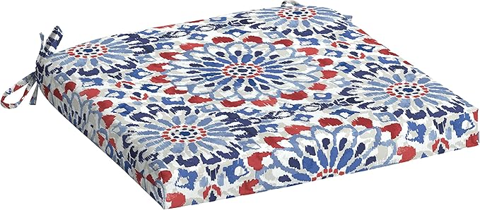 Arden Indoor/Outdoor Seat or Rocking Chair Cushion, 19 x 18, Water Repellent, Rain Proof, Fade Resistant Cushion for Rocking or Dining Chairs Clark Blue-VerdiqueGarden