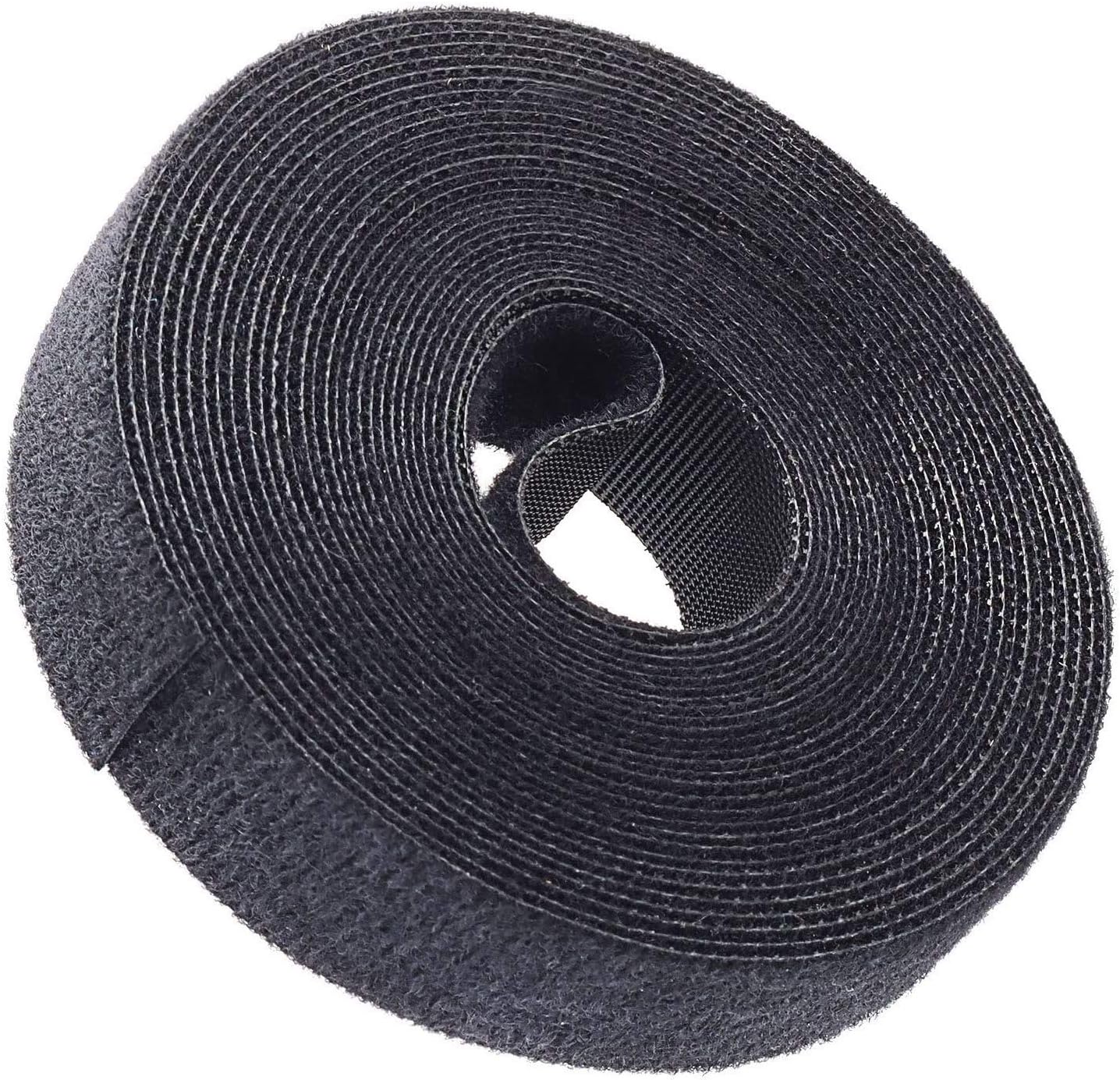 Reusable Fastening Tape Cable Ties 3/4 Inch Double Side Hook Roll (5 Yard, Black Upgraded Version)-VerdiqueGarden
