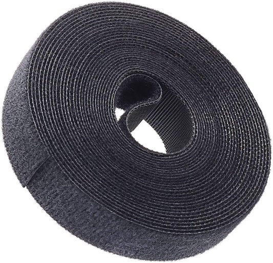 Reusable Fastening Tape Cable Ties 3/4 Inch Double Side Hook Roll (5 Yard, Black Upgraded Version)-VerdiqueGarden