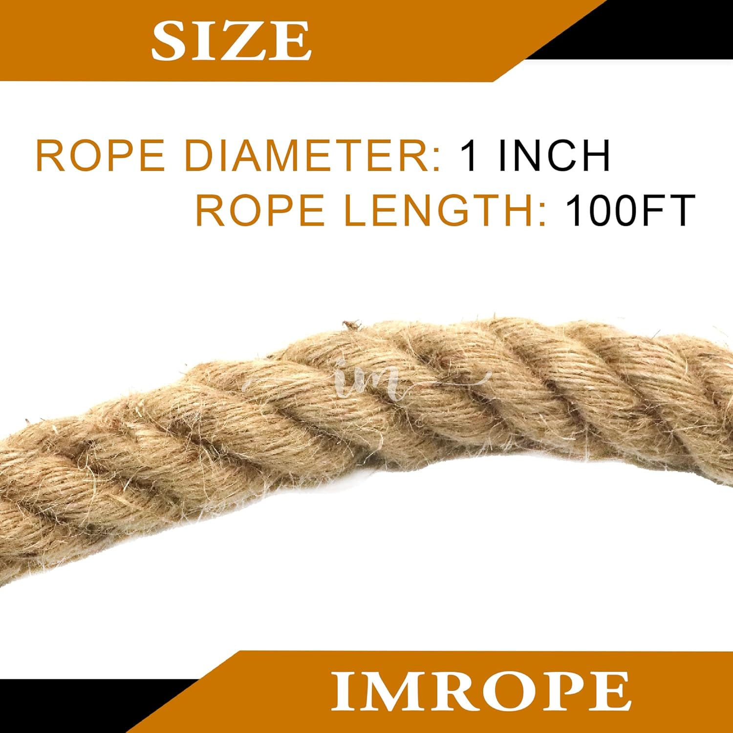 Versatile and Durable 1 Inch x 100 Ft Jute Rope - Ideal for Tug of War, Swings, DIY Crafts, Gardening, Home Decor, and Hammocks-VerdiqueGarden