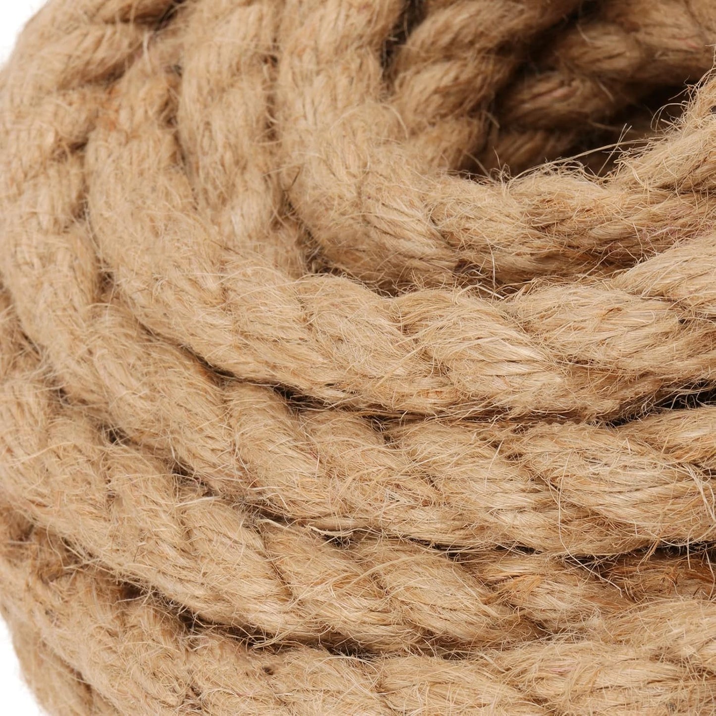 100 Feet 1/2 Inch Thick Natural Jute Rope, 12mm x 30m Strong Hemp Rope, Thick Twine Rope for Gardening-VerdiqueGarden