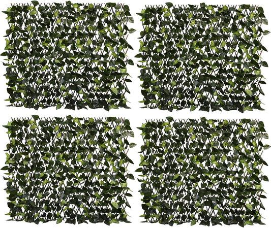 Expandable Fence Privacy Screen for Balcony Patio Outdoor,Decorative Faux Ivy Fencing Panel,Artificial Hedges (Single Sided Leaves)…-VerdiqueGarden