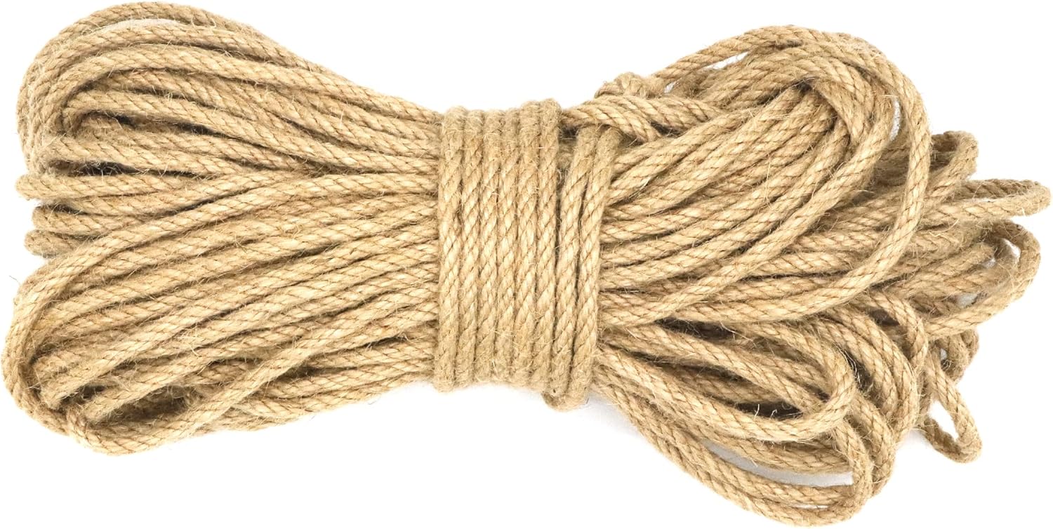 5mm x 300 Feet Natural Jute Rope, Twine for Gardening Tomato Climbing Plant Tie Floristry Crafts Gift Wrapping Packing Decor-VerdiqueGarden