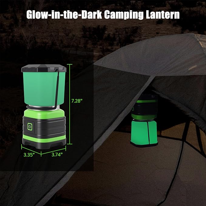 Lichamp LED Camping Lantern, Battery Powered LED Lights Camping Essentials, Portable Lanterns Flishlights for Emergency, Hurricanes, Outdoor Hiking, Power Outages, Survival Gear and Home Use, 4 Pack-VerdiqueGarden