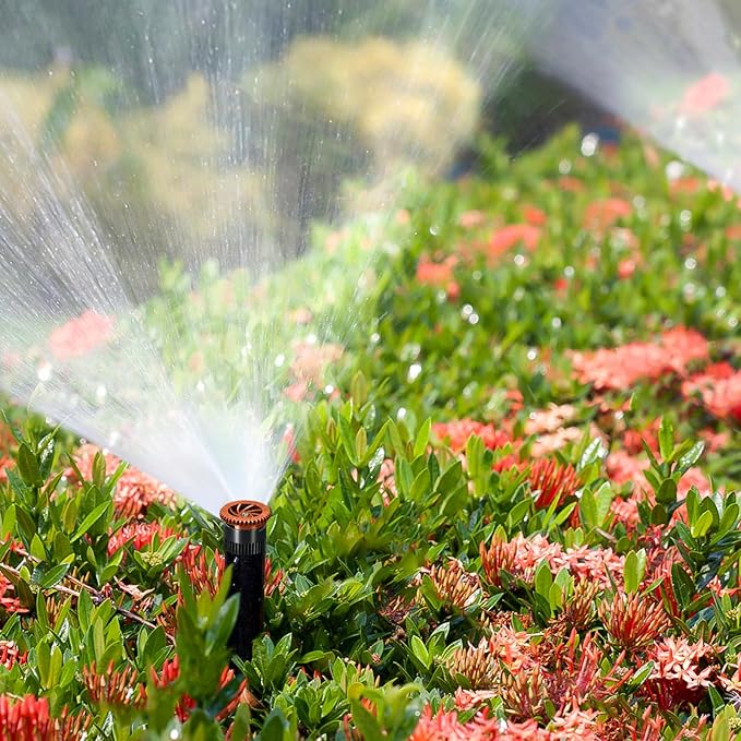 10 Pieces Variable Arc Nozzle, Replacement Pop-up Sprinkler Heads Compatible with Most of Adjustable Pop Up Sprinkler Spray Head for Garden Lawn Irrigation (8AN)-VerdiqueGarden