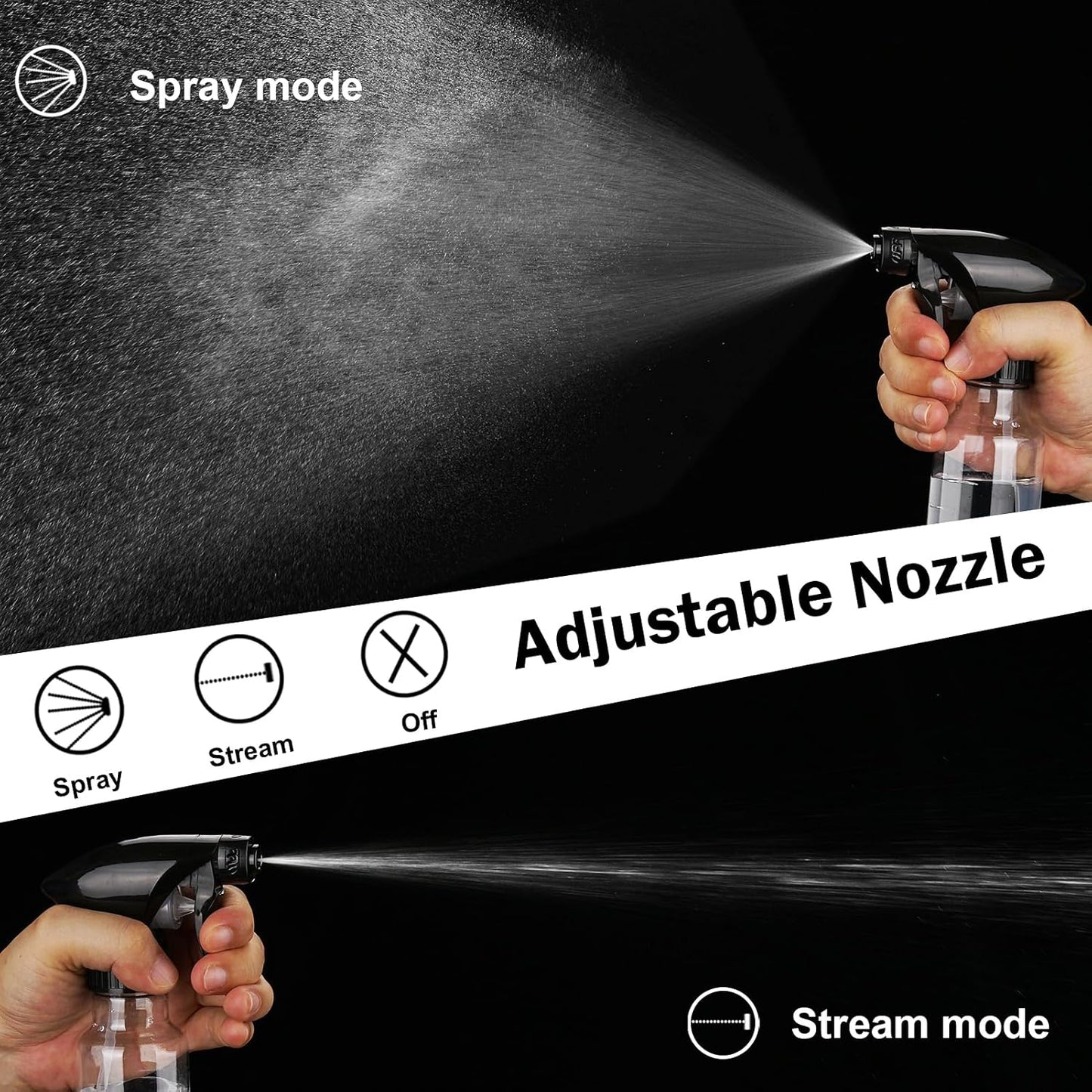 Spray Bottles 4oz/120ml Plastic Small Spray Bottle for Hair Mist/Stream Spraying Heavy Duty Empty Water Spray Bottles for Cleaning Solutions, Plants 2 Pack (Clear)-VerdiqueGarden