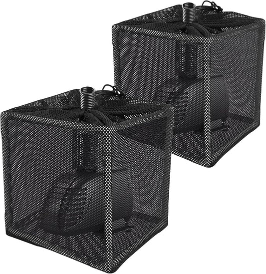 2 PCS Pond Pump Filter Bag, 7 Inch Pond Filter Box with Drawstring, Anti-Clogging Pump Barrier Bag Pump Mesh Bag for Outdoor Water Ponds Filters Pond Biological Filters-VerdiqueGarden
