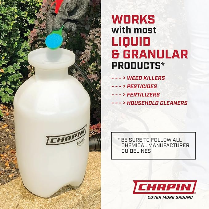 Chapin 20004 Made in USA 1 -Gallon Lawn and Garden Pump Pressured Sprayer, for Spraying Plants, Garden Watering, Weeds and Pests-VerdiqueGarden