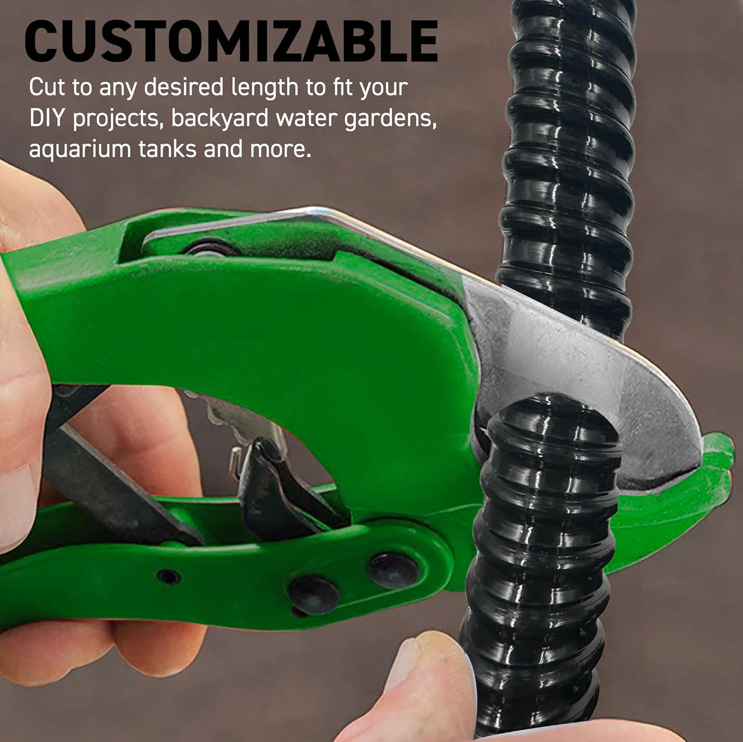 Sealproof 3/4" Dia Corrugated Pond Tubing 3/4-Inch ID, 20 FT Long, Black Kink Free Strong and Flexible Made in USA PVC Tubing-VerdiqueGarden