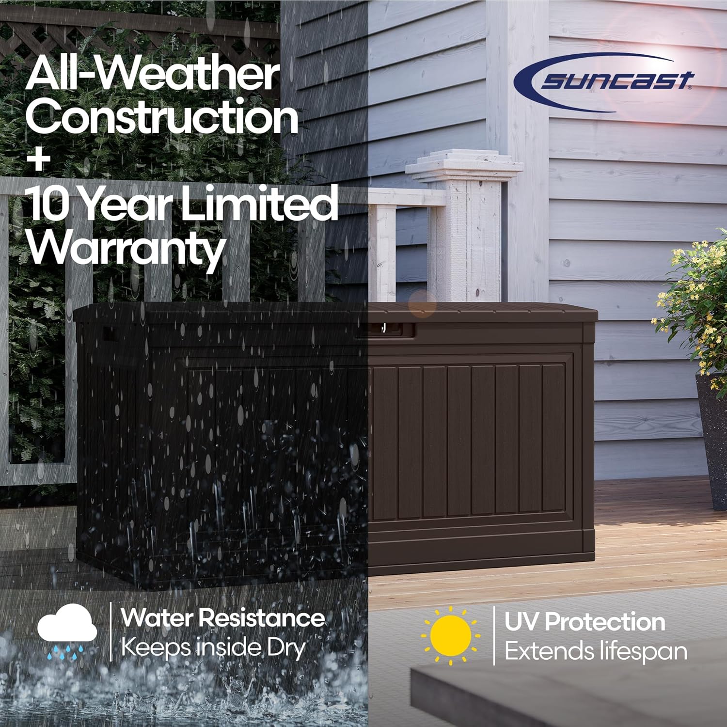 Suncast 80 GAL. LARGE DECK BOX, BMDB1080J-VerdiqueGarden