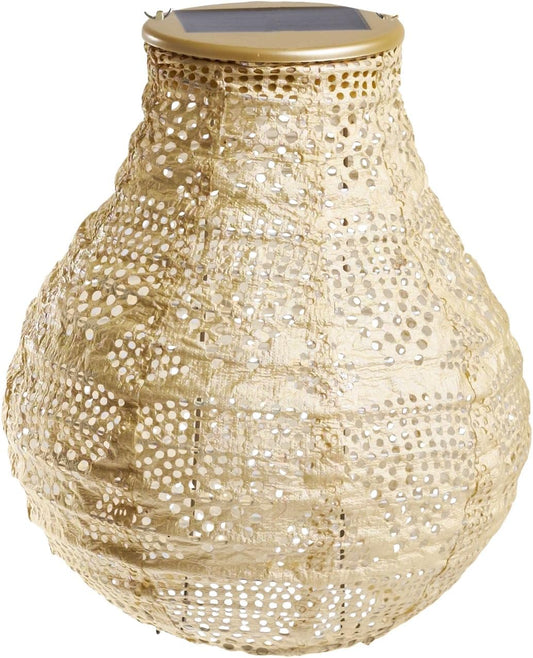 Allsop Soji Stella - Bulb - 8" Outdoor Solar Lantern - Pearl-VerdiqueGarden