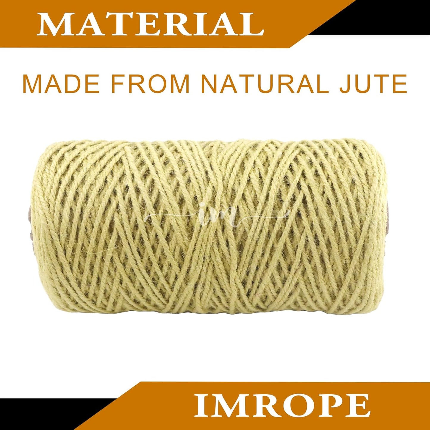 3mm x 500 Feet Yellow Jute Rope, Twine for Gardening Tomato Climbing Plant Tie Floristry Crafts Gift Wrapping Packing Decor-VerdiqueGarden